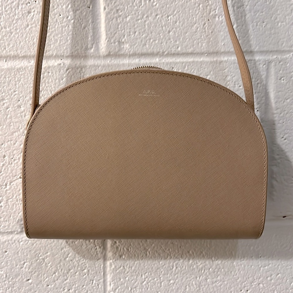 A.P.C. Demi Lune Bag in Taupe